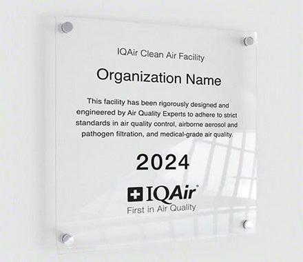 Clean Air Facility Acrylic Sign - Black Font