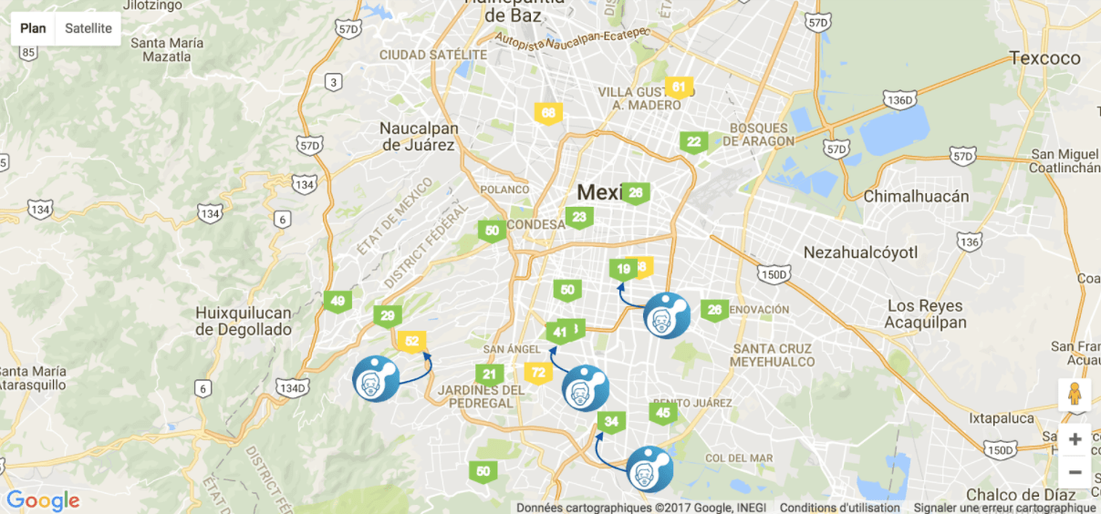 map of mexico