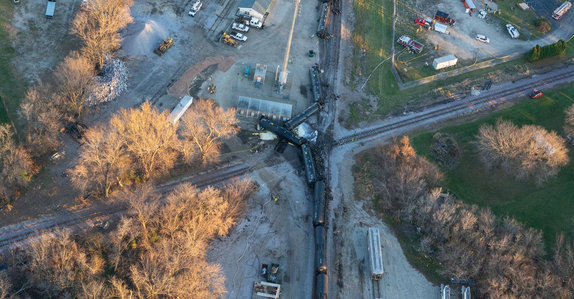 derailed train