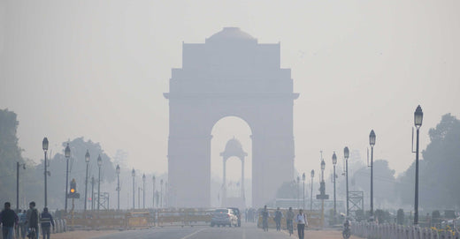 Smog obscuring Delhi.