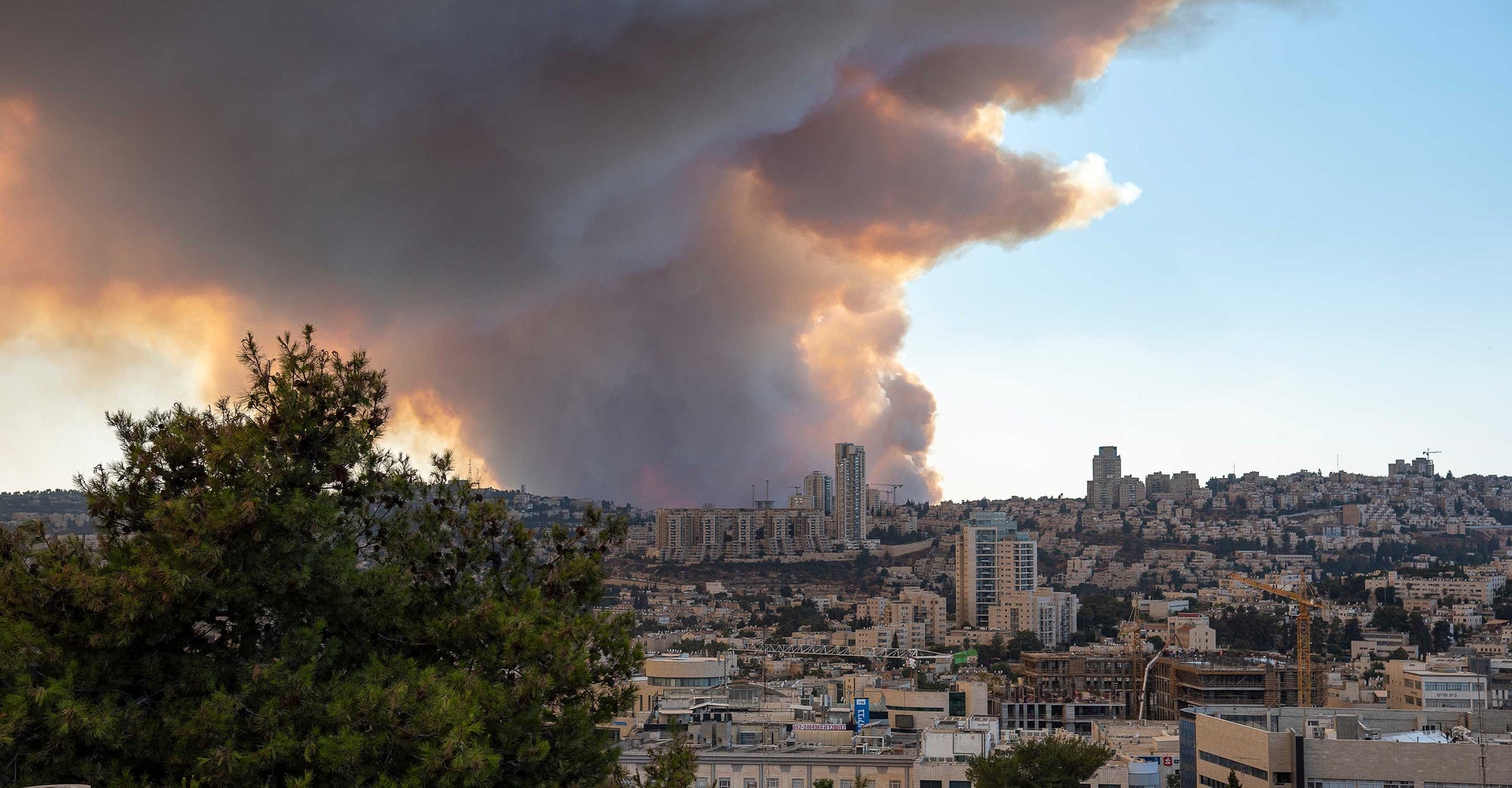 Smoke seen over city