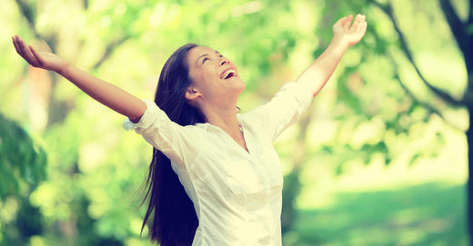 woman spreading her hand in air with joy