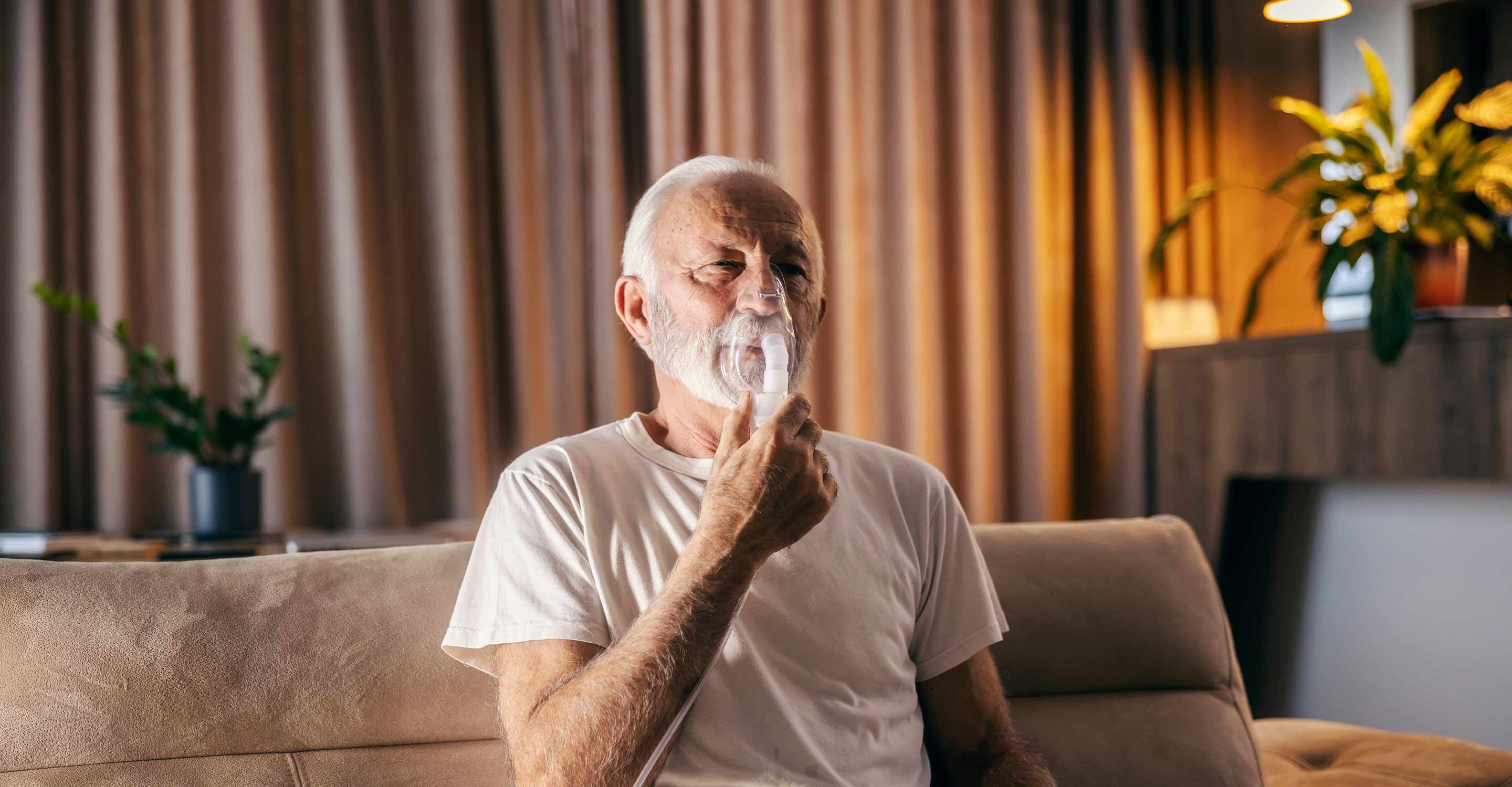 Old Man suffering from Allergy 