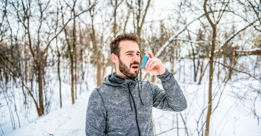 man using inhaler