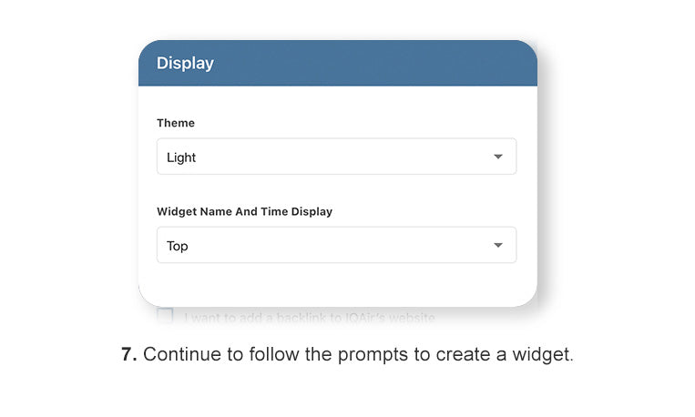 create a widget step